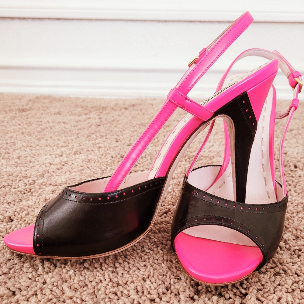 Vintage Miu Miu Slingback Peep Toe Heels